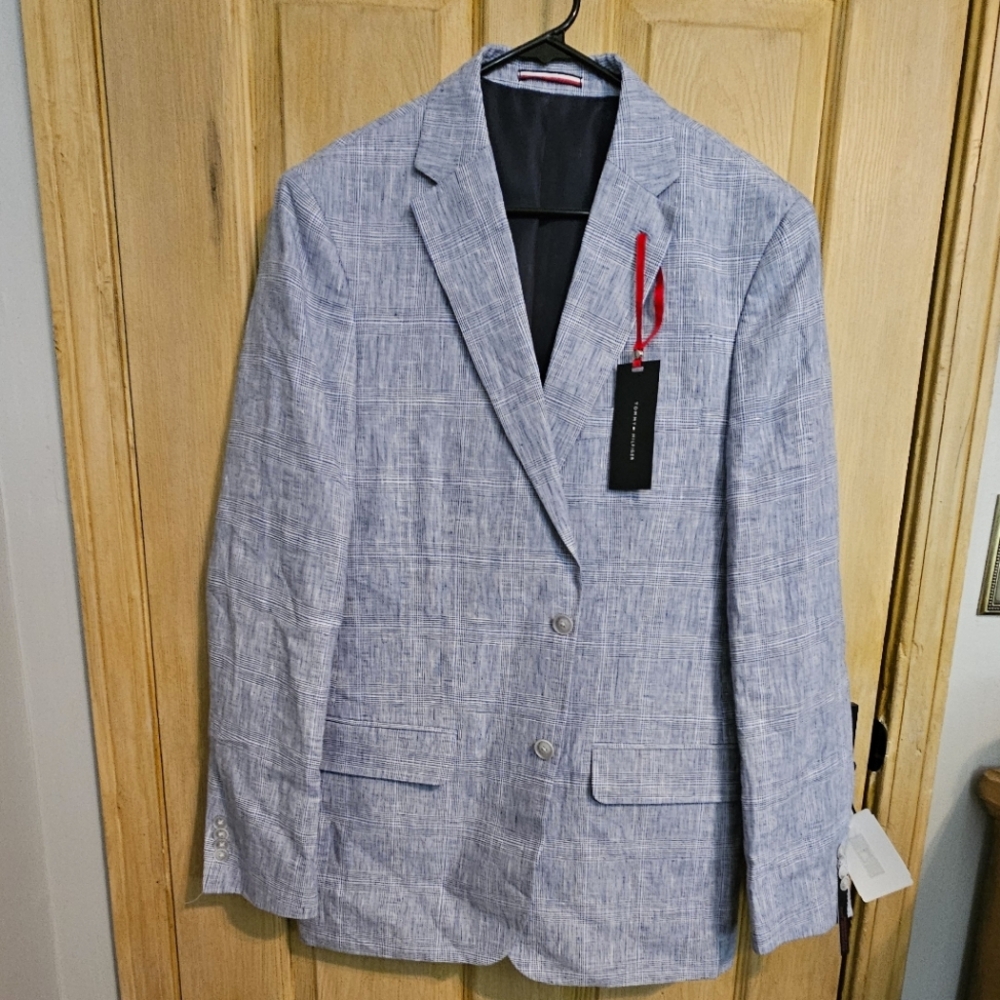 Tommy Hilfiger New with Tags Mens Moderfit Linen Blazer 40L